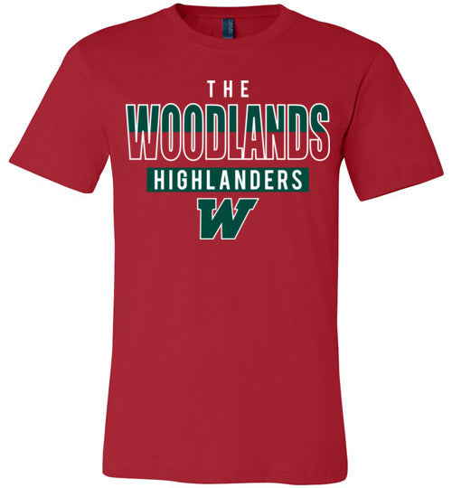 The Woodlands Highlanders Premium Red T-shirt - Design 23