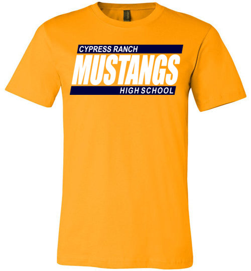 Cypress Ranch Mustangs Premium Gold T-shirt - Design 72