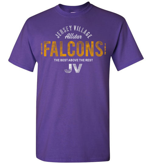 Jersey Village High School Falcons Purple Unisex T-shirt 40