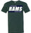 Cypress Ridge Rams Premium Forest Green T-shirt - Design 72