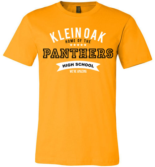 Klein Oak Panthers Premium Gold T-shirt - Design 96