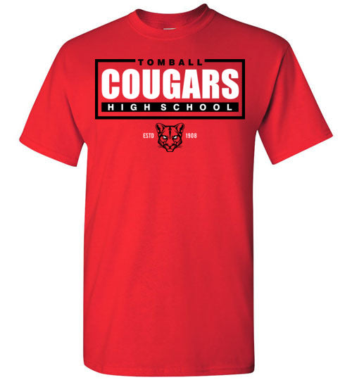 Tomball High School Cougars Red Unisex T-shirt 49