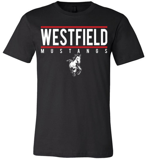 Westfield Mustangs Premium Black T-shirt - Design 07