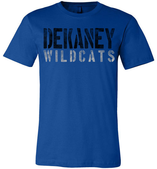 Dekaney Wildcats Premium Royal Blue T-shirt - Design 17