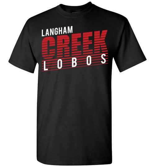 Langham Creek High School Lobos Black Unisex T-shirt 32