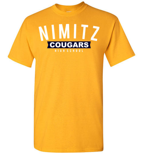 Nimitz High School Cougars Gold Unisex T-shirt 21