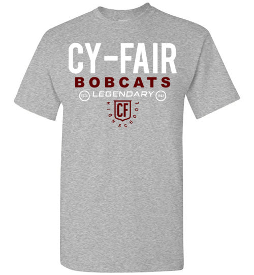 Cy-Fair High School Bobcats Sports Grey Unisex T-shirt 03