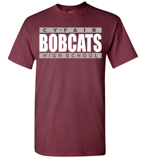 Cy-Fair High School Bobcats Maroon Unisex T-shirt 98