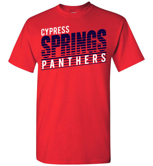 Cypress Springs High School Panthers Red  Unisex T-shirt 32