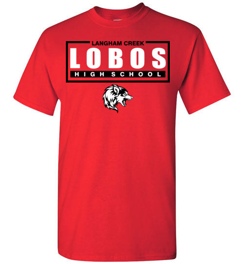 Langham Creek High School Lobos Red Unisex T-shirt 49