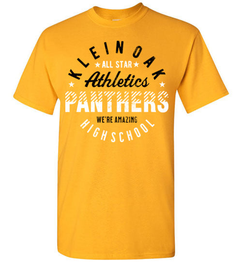 Klein Oak High School Panthers Gold Unisex T-shirt 18