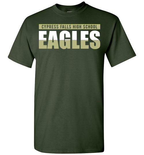 Cypress Falls High School Eagles Forest Green Unisex T-shirt 25