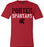 Porter Spartans Premium Red T-shirt - Design 17