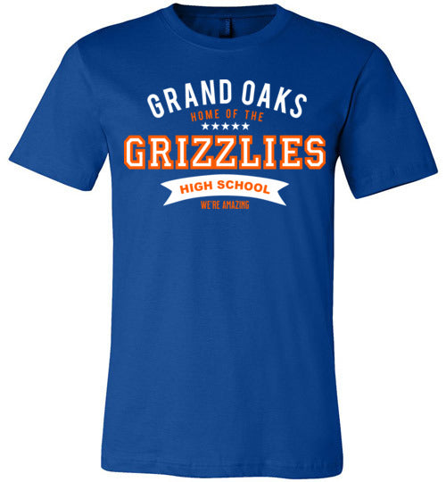 Grand Oaks Grizzlies Premium Royal T-shirt - Design 96