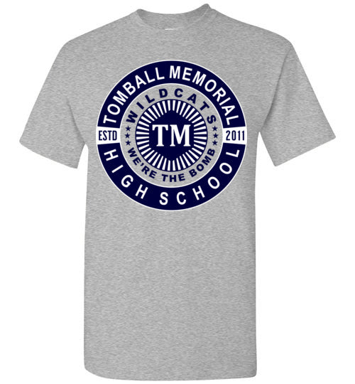 Tomball Memorial High School Wildcats Sports Grey Unisex T-shirt 30