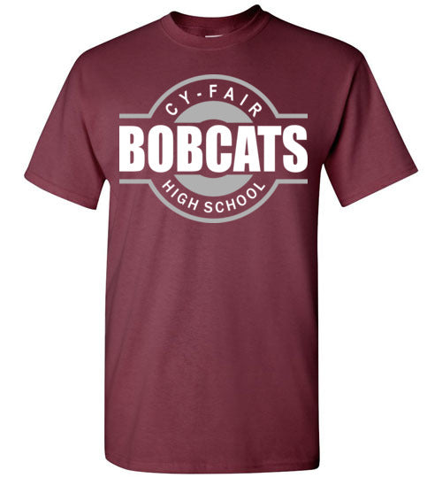 Cy-Fair High School Bobcats Maroon Unisex T-shirt 11