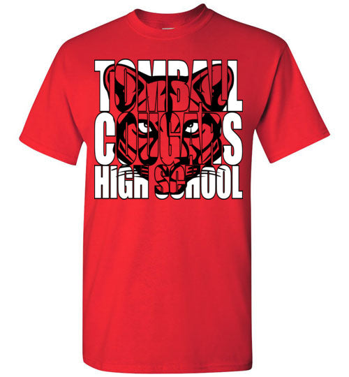 Tomball High School Cougars Red Unisex T-shirt 20