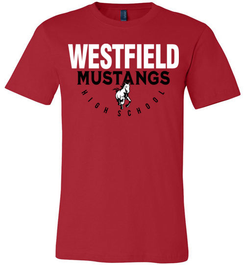 Westfield Mustangs Premium Red T-shirt - Design 12