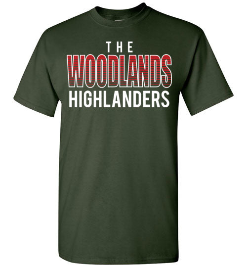 The Woodlands High School Highlanders Dark Green Unisex T-shirt 24