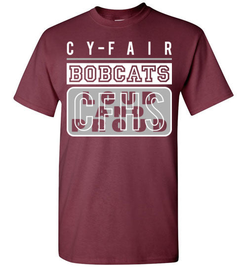 Cy-Fair High School Bobcats Maroon Unisex T-shirt 86
