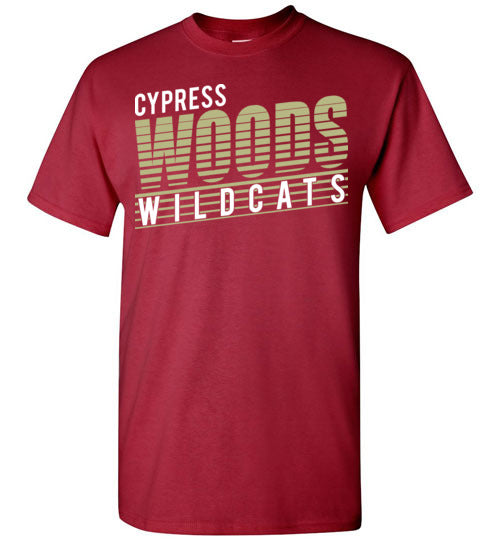 Cypress Woods High School Wildcats Deep Red Unisex T-shirt 32