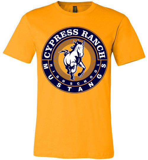 Cypress Ranch Mustangs Premium Gold T-shirt - Design 02