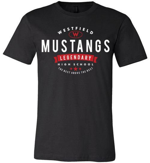 Westfield Mustangs Premium Black T-shirt - Design 44