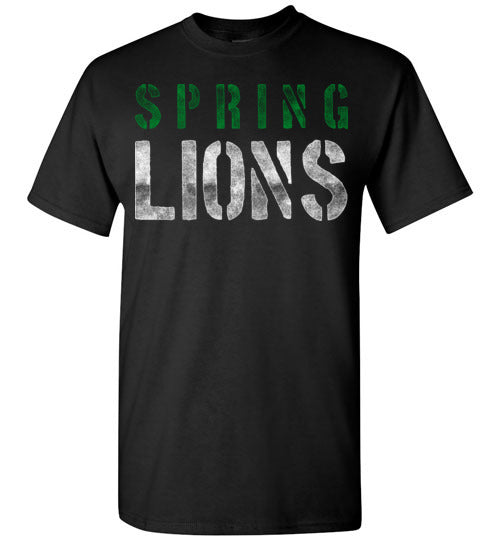 Spring High School Lions Black Unisex T-shirt 17