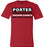 Porter Spartans Premium Red T-shirt - Design 35