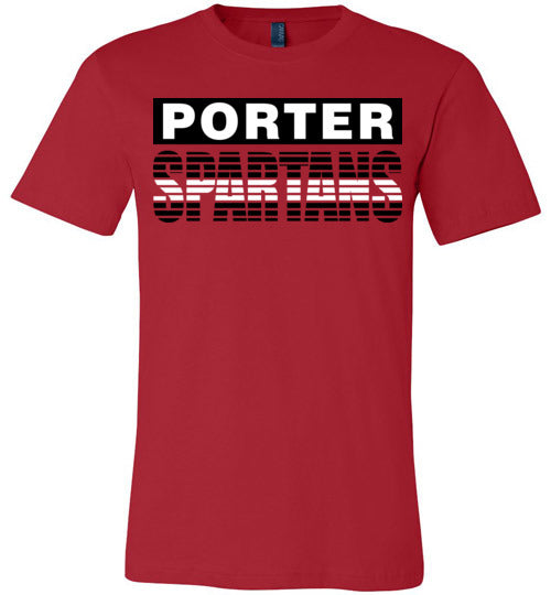 Porter Spartans Premium Red T-shirt - Design 35