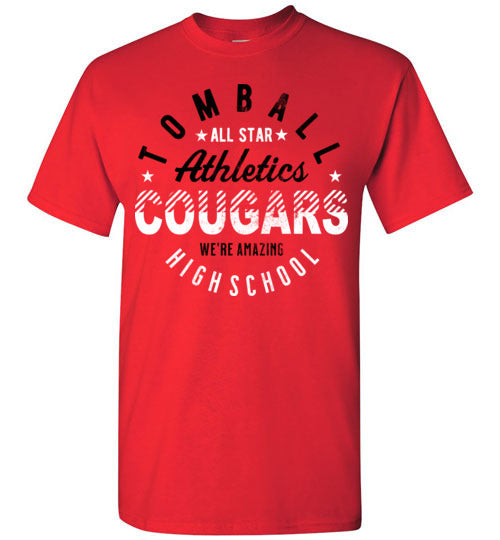 Tomball High School Cougars Red Unisex T-shirt 18