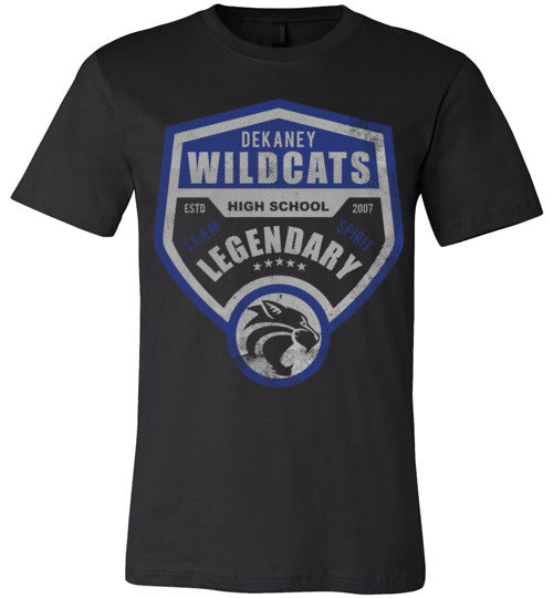 Dekaney Wildcats Premium Black T-shirt - Design 14