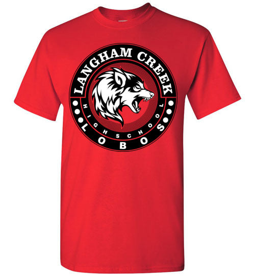 Langham Creek High School Lobos Red Unisex T-shirt 02