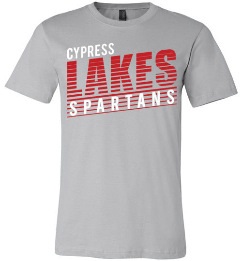 Cypress Lakes Spartans Premium Silver T-shirt - Design 32