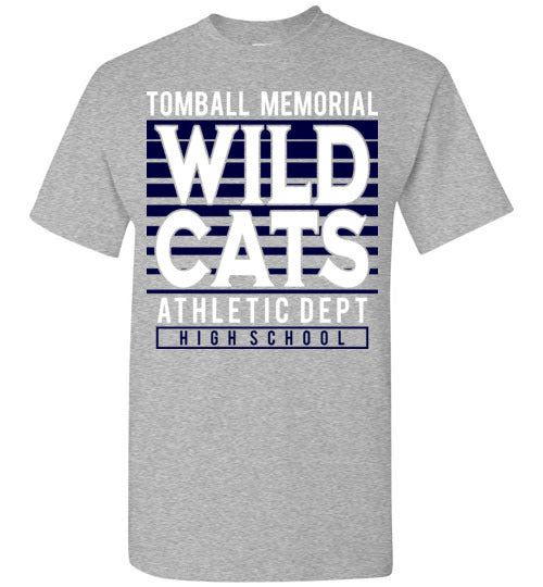 Tomball Memorial High School Wildcats Sports Grey Unisex T-shirt 00
