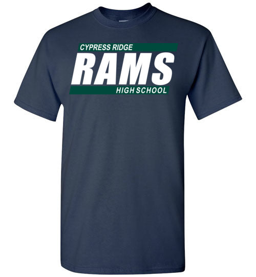 Cypress Ridge High School Rams Navy Unisex T-shirt 72