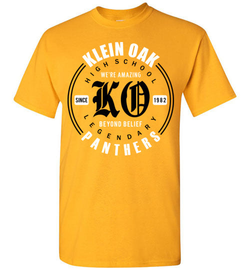 Klein Oak Panthers - Design 15 - Gold Unisex T-shirt