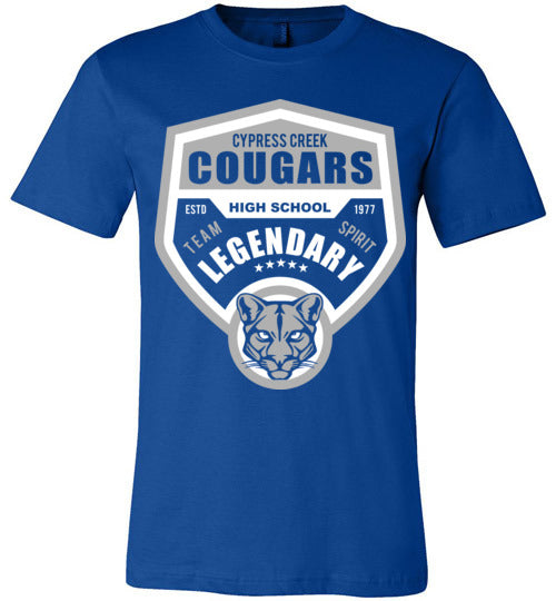 Cypress Creek Cougars Premium Royal T-shirt - Design 14