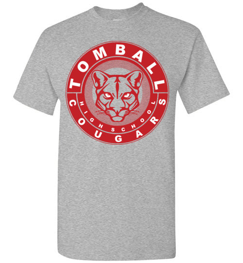 Tomball High School Cougars Sports Grey Unisex T-shirt 02