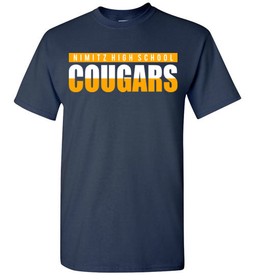 Nimitz High School Cougars Navy Unisex T-shirt 25