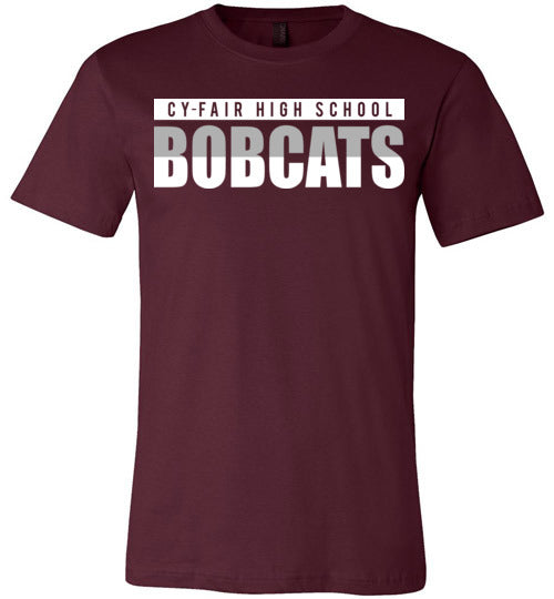 Cy-Fair Bobcats Premium Maroon T-shirt - Design 25