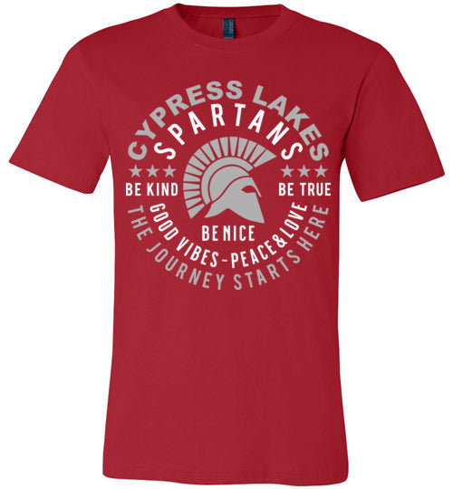 Cypress Lakes Spartans Premium Red T-shirt - Design 16