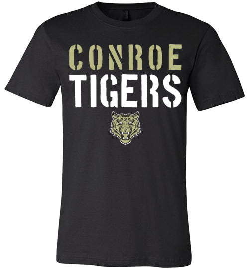 Conroe Tigers Premium Black T-shirt - Design 17