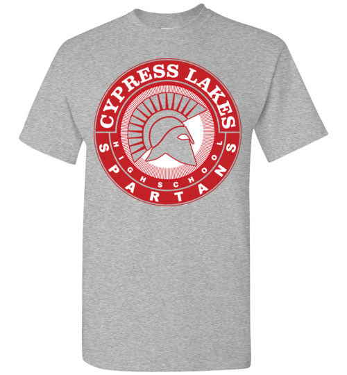 Cypress Lakes High School Spartans Sports Grey Unisex T-shirt 02