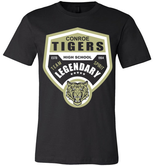 Conroe Tigers Premium Black T-shirt - Design 14