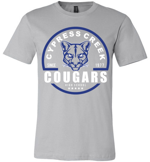 Cypress Creek Cougars Premium Silver T-shirt - Design 04