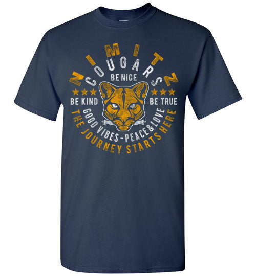 Nimitz High School Cougars Navy Unisex T-shirt 16