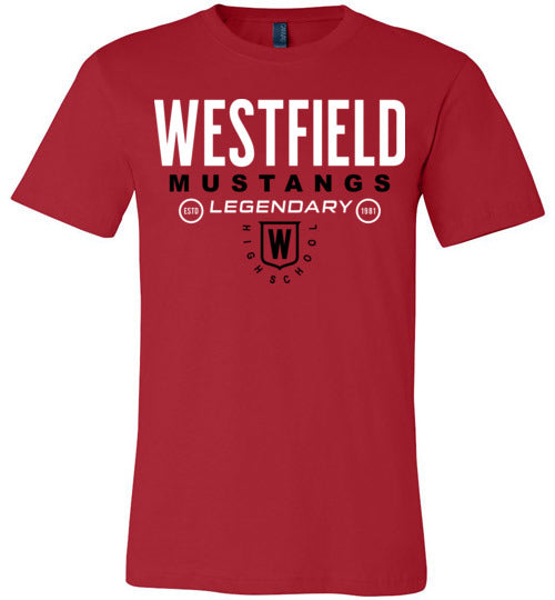 Westfield Mustangs Premium Red T-shirt - Design 03
