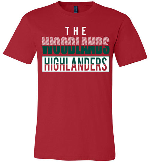 The Woodlands Highlanders Premium Red T-shirt - Design 31