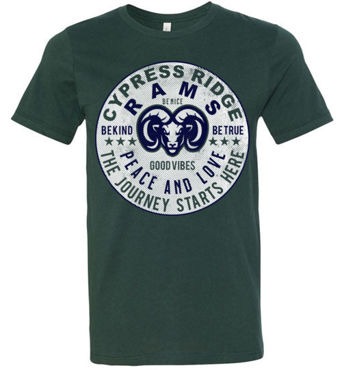 Cypress Ridge Rams Premium Forest Green T-shirt - Design 16